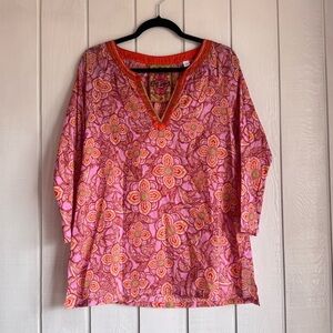 Robert Graham Tunic Floral Blouse
